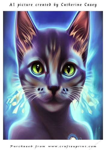 AI (Artificial Intelligence) A4 Beautiful Fantasy Picture of Stunning Fantasy Cats