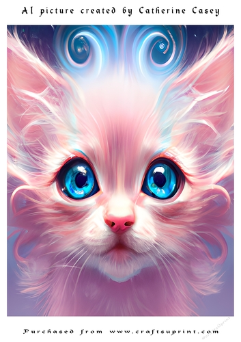 AI (Artificial Intelligence) A4 Beautiful Fantasy Picture of Stunning Fantasy Cats