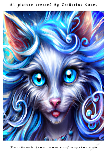 AI (Artificial Intelligence) A4 Beautiful Fantasy Picture of Stunning Fantasy Cats