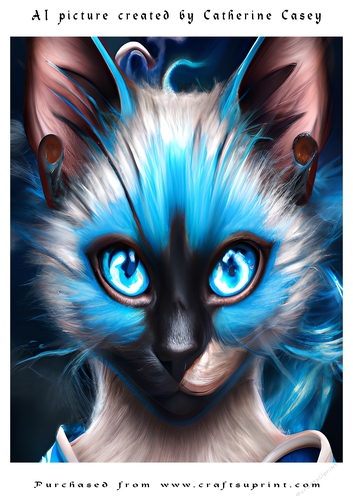 AI (Artificial Intelligence) A4 Beautiful Fantasy Picture of Stunning Fantasy Cats