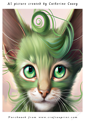 AI (Artificial Intelligence) A4 Beautiful Fantasy Picture of Stunning Fantasy Cats