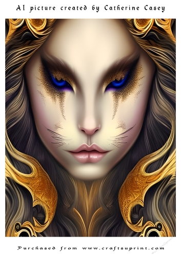 AI (Artificial Intelligence) A4 Beautiful Fantasy Picture of Stunning Fantasy Cats