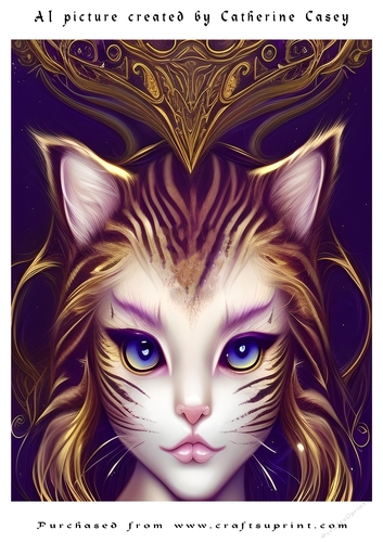AI (Artificial Intelligence) A4 Beautiful Fantasy Picture of Stunning Fantasy Cats