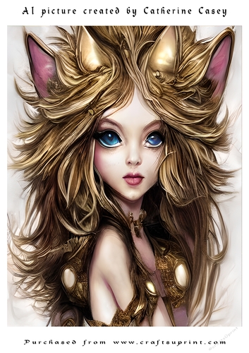 AI (Artificial Intelligence) A4 Beautiful Fantasy Picture of Stunning Fantasy Cats