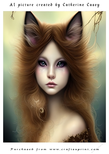 AI (Artificial Intelligence) A4 Beautiful Fantasy Picture of Stunning Fantasy Cats