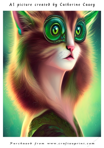 AI (Artificial Intelligence) A4 Beautiful Fantasy Picture of Stunning Fantasy Cats