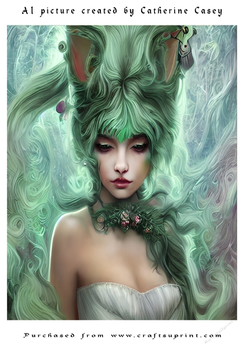 AI (Artificial Intelligence) A4 Beautiful Fantasy Picture of Stunning Fantasy Cats
