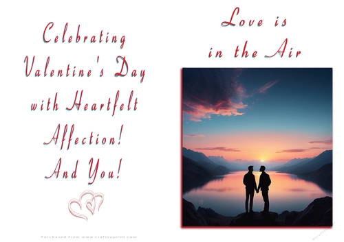 NCJP Valentines Day Card - Male Couples Silhouette
