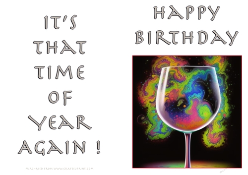 NCJP - Birthday Fantasy Wine Glass