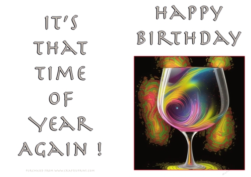 NCJP - Birthday Fantasy Wine Glass