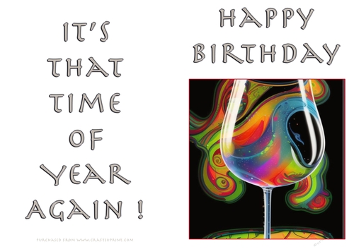 NCJP - Birthday Fantasy Wine Glass