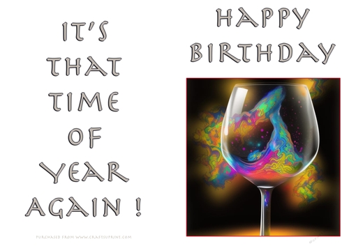 NCJP - Birthday Fantasy Wine Glass