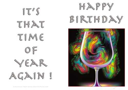 NCJP - Birthday Fantasy Wine Glass