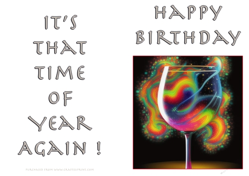 NCJP - Birthday Fantasy Wine Glass