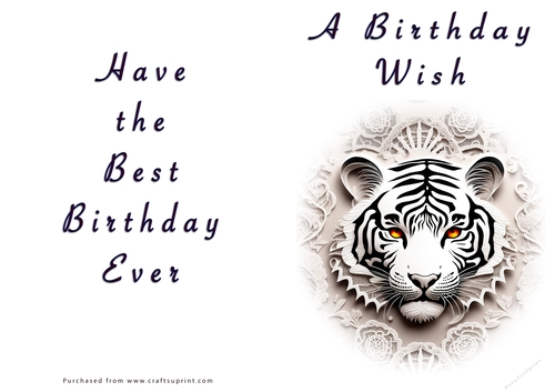 NCJP - A Birthday Wish - Fantasy Lace Tiger