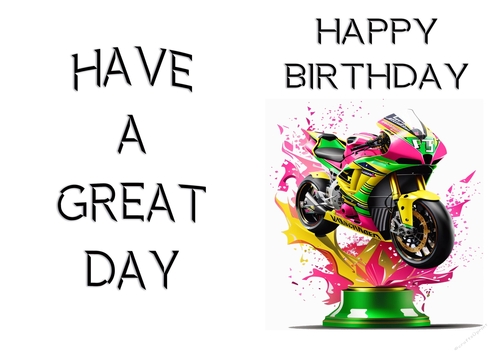 NCJP - A Birthday Card Motorcycle Trophies