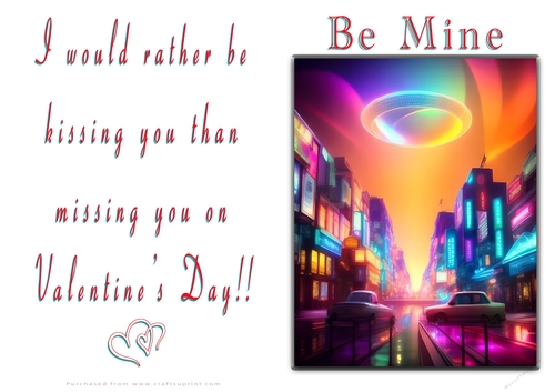 NCJP Valentines Day Card - Cosmic Neon World