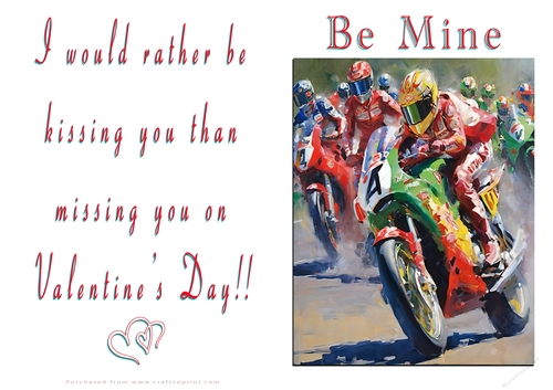 NCJP Valentines Day Card - Motorcycle Love