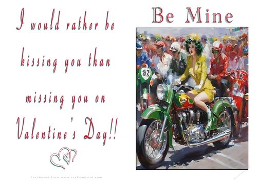 NCJP Valentines Day Card - Motorcycle Love
