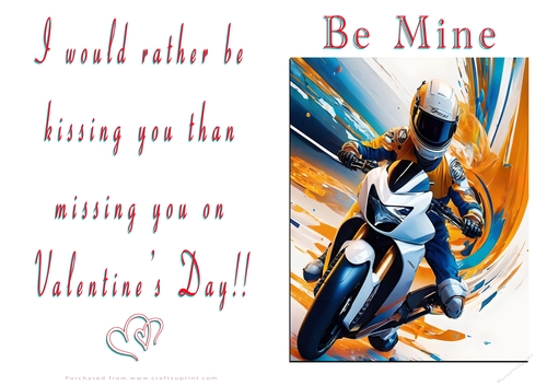 NCJP Valentines Day Card - Motorcycle Love