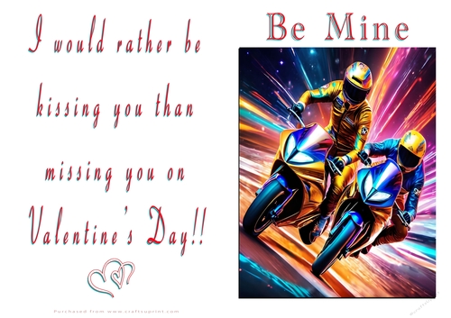 NCJP Valentines Day Card - Motorcycle Love