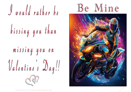 NCJP Valentines Day Card - Motorcycle Love