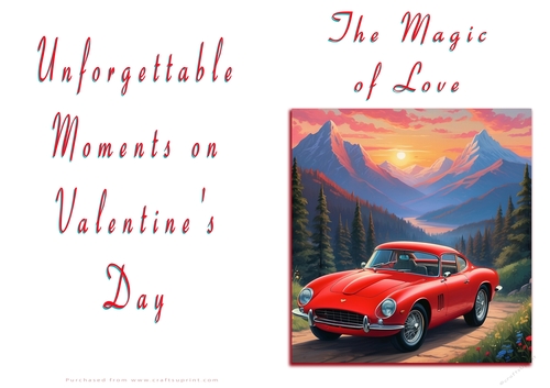 No Cut Just Print Valentines Day Card - The Magic of Love