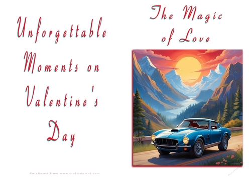 No Cut Just Print Valentines Day Card - The Magic of Love