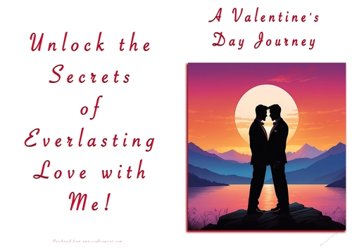 No Cut Just Print Valentines Day Card - A Valentines Day Journey