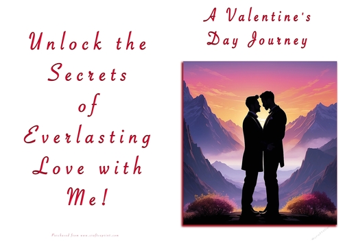 No Cut Just Print Valentines Day Card - A Valentines Day Journey