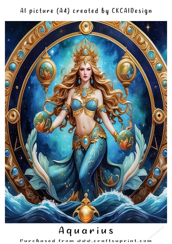 A4 AI Beautiful Fantasy Zodiac Signs