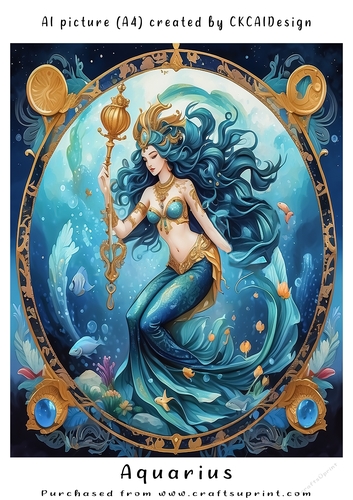 A4 AI Beautiful Fantasy Zodiac Signs