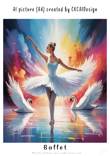 A4 AI Beautiful Fantasy Ballet Dancers - Various