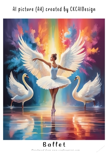 A4 AI Beautiful Fantasy Ballet Dancers - Various