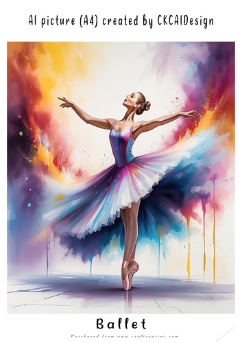A4 AI Beautiful Fantasy Ballet Dancers - Various