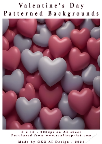A4 - AI created Love Hearts background ckcaid1