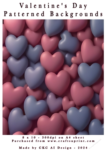 A4 - AI created Love Hearts background ckcaid1