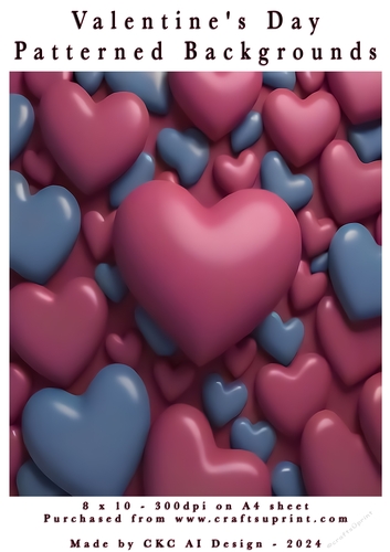 A4 - AI created Love Hearts background ckcaid1