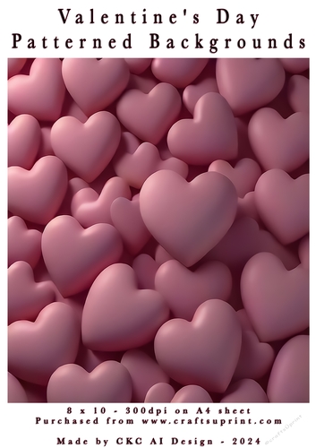 A4 - AI created Love Hearts background ckcaid1