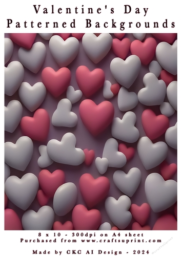 A4 - AI created Love Hearts background ckcaid1