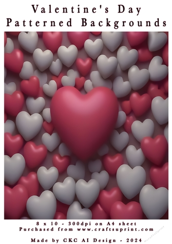 A4 - AI created Love Hearts background ckcaid1