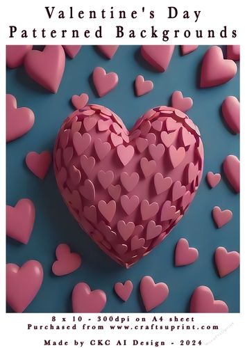 A4 - AI created Love Hearts background ckcaid1