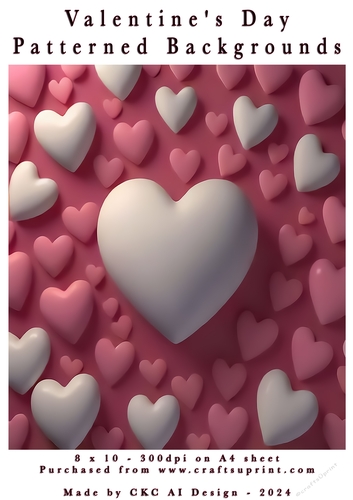 A4 - AI created Love Hearts background ckcaid1
