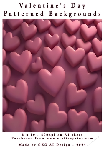 A4 - AI created Love Hearts background ckcaid1