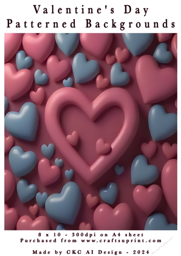 A4 - AI created Love Hearts background ckcaid1