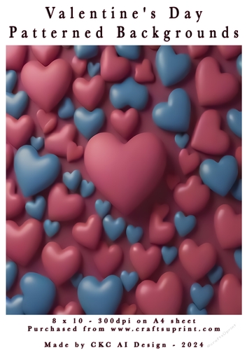A4 - AI created Love Hearts background ckcaid1
