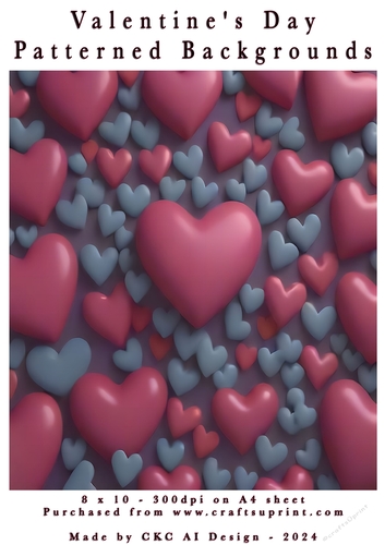 A4 - AI created Love Hearts background ckcaid1