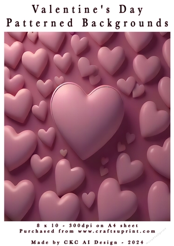 A4 - AI created Love Hearts background ckcaid1
