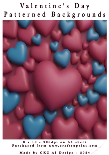 A4 - AI created Love Hearts background ckcaid1