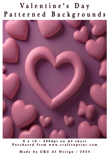A4 - AI created Love Hearts background ckcaid1